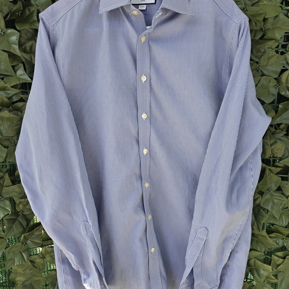Charles Tyrwhitt Blue Micro-Check Dress Shirt